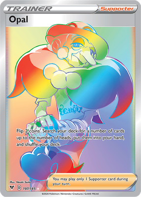 SWSH Vivid Voltage 197/185 Opal Rainbow Rare