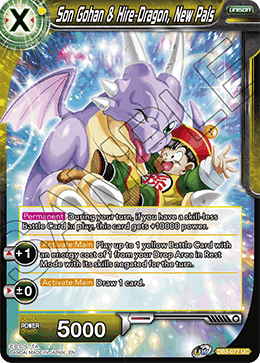 DBS Draft Box 6: Giant's Force DB3-077 Son Gohan & Hire-Dragon, New Pals