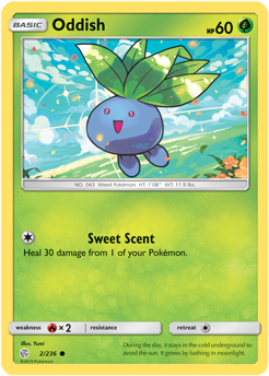 SM Cosmic Eclipse 002/236 Oddish Reverse Holo
