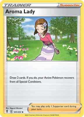 SWSH Evolving Skies 141/203 Aroma Lady