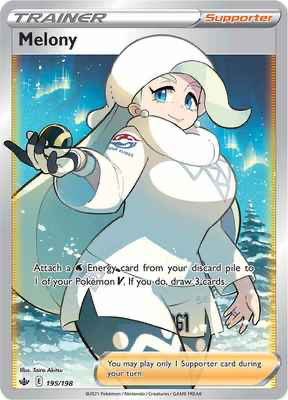 SWSH Chilling Reign 195/198 Melony Full Art