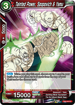 DBS World Martial Arts Tournament TB2-015 Tainted Power, Spopovich & Yamu