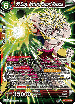 DBS Saiyan Showdown BT15-019 Broly, Brutality Beyond Measure SR