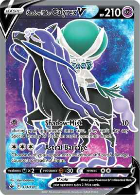 SWSH Chilling Reign 171/198 Shadow Rider Calyrex V Full Art