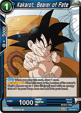 DBS Clash of Fates TB3-022 Kakarot, Bearer of Fate Foil