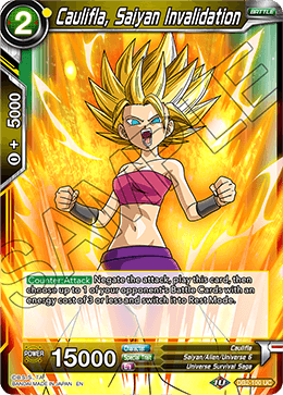 DBS Draft Box 5: Divine Multiverse DB2-100 Caulifla, Saiyan Invalidation Foil