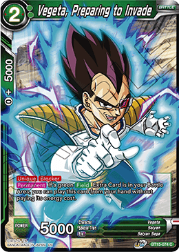 DBS Saiyan Showdown BT15-074 Vegeta, Preparing to Invade Foil