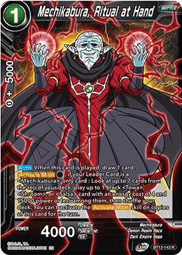 DBS Supreme Rivalry BT13-143 Mechikabura, Ritual at Hand Foil
