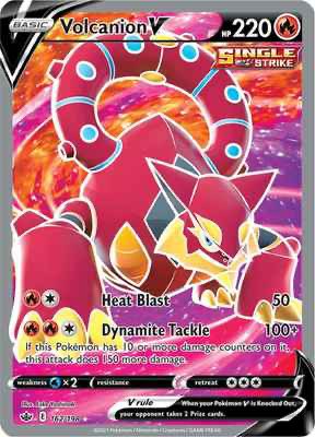 SWSH Chilling Reign 162/198 Volcanion V Full Art