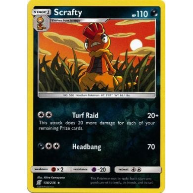 SM Unified Minds 138/236 Scrafty Reverse Holo
