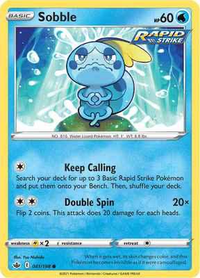 SWSH Chilling Reign 041/198 Sobble Reverse Holo