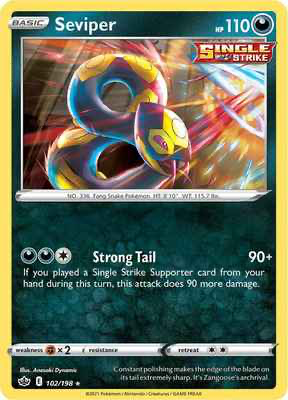 SWSH Chilling Reign 102/198 Seviper Reverse Holo