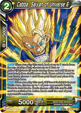 DBS Expert Deck: Universe 6 Assailants XD1-06 Cabba, Saiyan of Universe 6 Foil