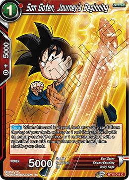 DBS Saiyan Showdown BT15-011 Son Goten, Journey's Beginning Foil
