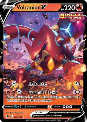 SWSH Chilling Reign 025/198 Volcanion V
