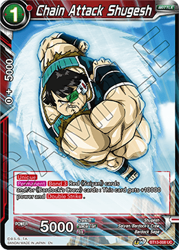 DBS Supreme Rivalry BT13-008 Chain Attack Shugesh Foil