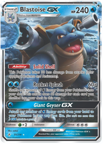 SM Unbroken Bonds 035/214 Blastoise GX