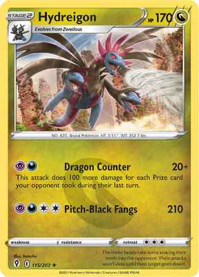 SWSH Evolving Skies 115/203 Hydreigon Holo Rare