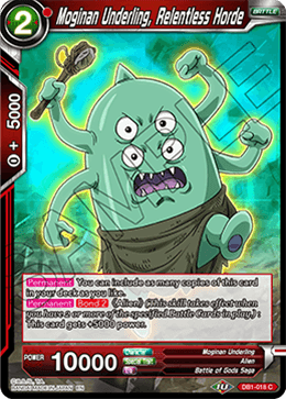DBS Draft Box 4: Dragon Brawl DB1-018 Moginan Underling, Relentless Horde