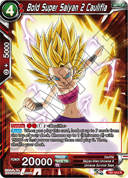 DBS The Tournament of Power TB1-012 Bold Super Saiyan 2 Caulifla Foil