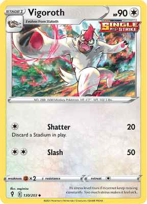 SWSH Evolving Skies 130/203 Vigoroth