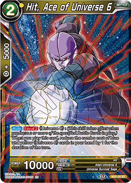 DBS Expert Deck: Universe 6 Assailants XD1-05 Hit, Ace of Universe 6