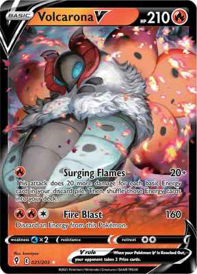 SWSH Evolving Skies 021/203 Volcarona V