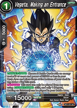 DBS Assault of the Saiyans BT7-101 Vegeta, Making an Entrance Foil