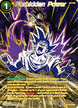 DBS Saiyan Showdown BT15-119 Forbidden Power SPR