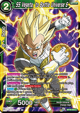 DBS Realm of the Gods BT16-053 SS Vegeta, to Battle Universe 6 Foil