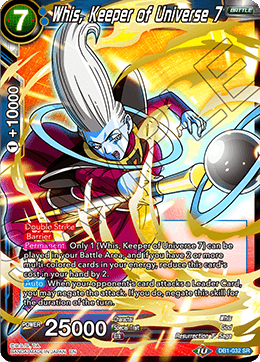 DBS Draft Box 4: Dragon Brawl DB1-032 Whis, Keeper of Universe 7 (SR)