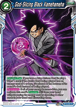 DBS Rise of the Unison Warrior BT10-057 God-Slicing Black Kamehameha Foil