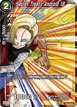 DBS World Martial Arts Tournament TB2-009 Secret Treaty Android 18 Foil
