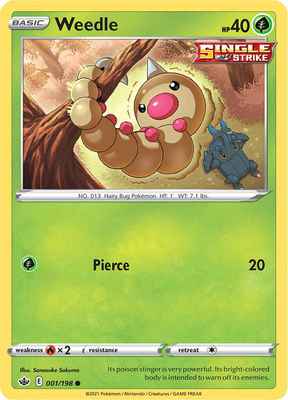 SWSH Chilling Reign 001/198 Weedle