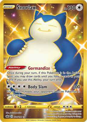 SWSH Chilling Reign 224/198 Snorlax Secret Rare