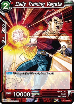 DBS Colossal Warfare BT4-011 Daily Training Vegeta Foil