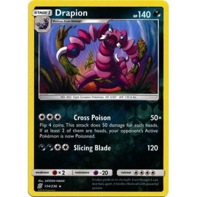 SM Unified Minds 134/236 Drapion Reverse Holo