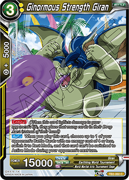 DBS World Martial Arts Tournament TB2-060 Ginormous Strength Giran Foil