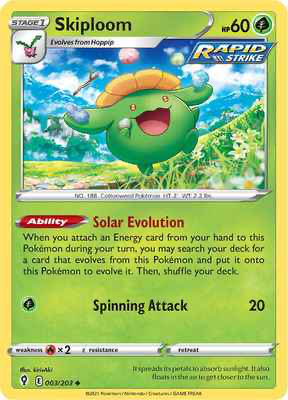 SWSH Evolving Skies 003/203 Skiploom Reverse Holo