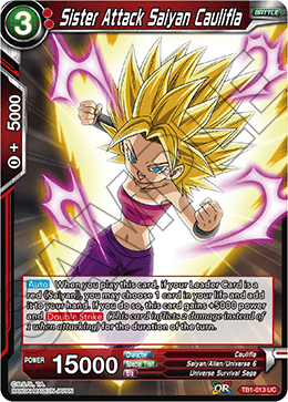 DBS The Tournament of Power TB1-013 Sister Attack Saiyan Caulifla Foil