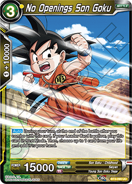 DBS Cross Worlds BT3-090 No Openings Son Goku