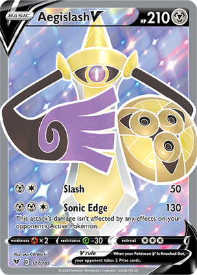 SWSH Vivid Voltage 177/185 Aegislash V Full Art