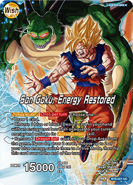DBS Destroyer Kings BT6-027 Dende / Son Goku, Energy Restored (Leader)