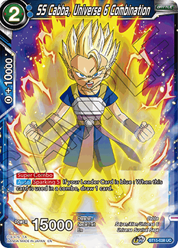 DBS Saiyan Showdown BT15-038 Cabba, Universe 6 Combination
