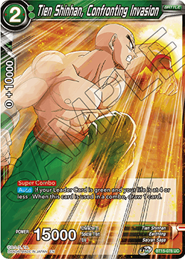 DBS Saiyan Showdown BT15-078 Tien Shinhan, Confronting Invasion Foil