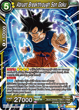 DBS Colossal Warfare BT4-076 Abrupt Breakthrough Son Goku Foil