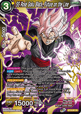 DBS Realm of the Gods BT16-087 SS Rose Goku Black, Future on the Line SR