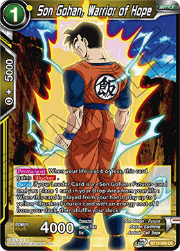 DBS Supreme Rivalry BT13-099 Son Gohan, Warrior of Hope Foil