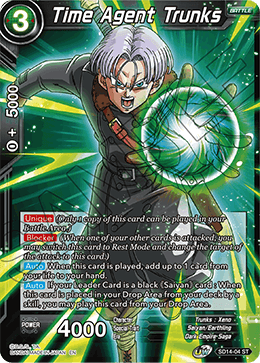 DBS UW01 Starter Saiyan Wonder SD14-004 Time Agent Trunks