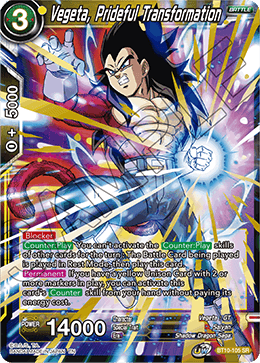 DBS Rise of the Unison Warrior BT10-105 Vegeta, Prideful Transformation (SR)